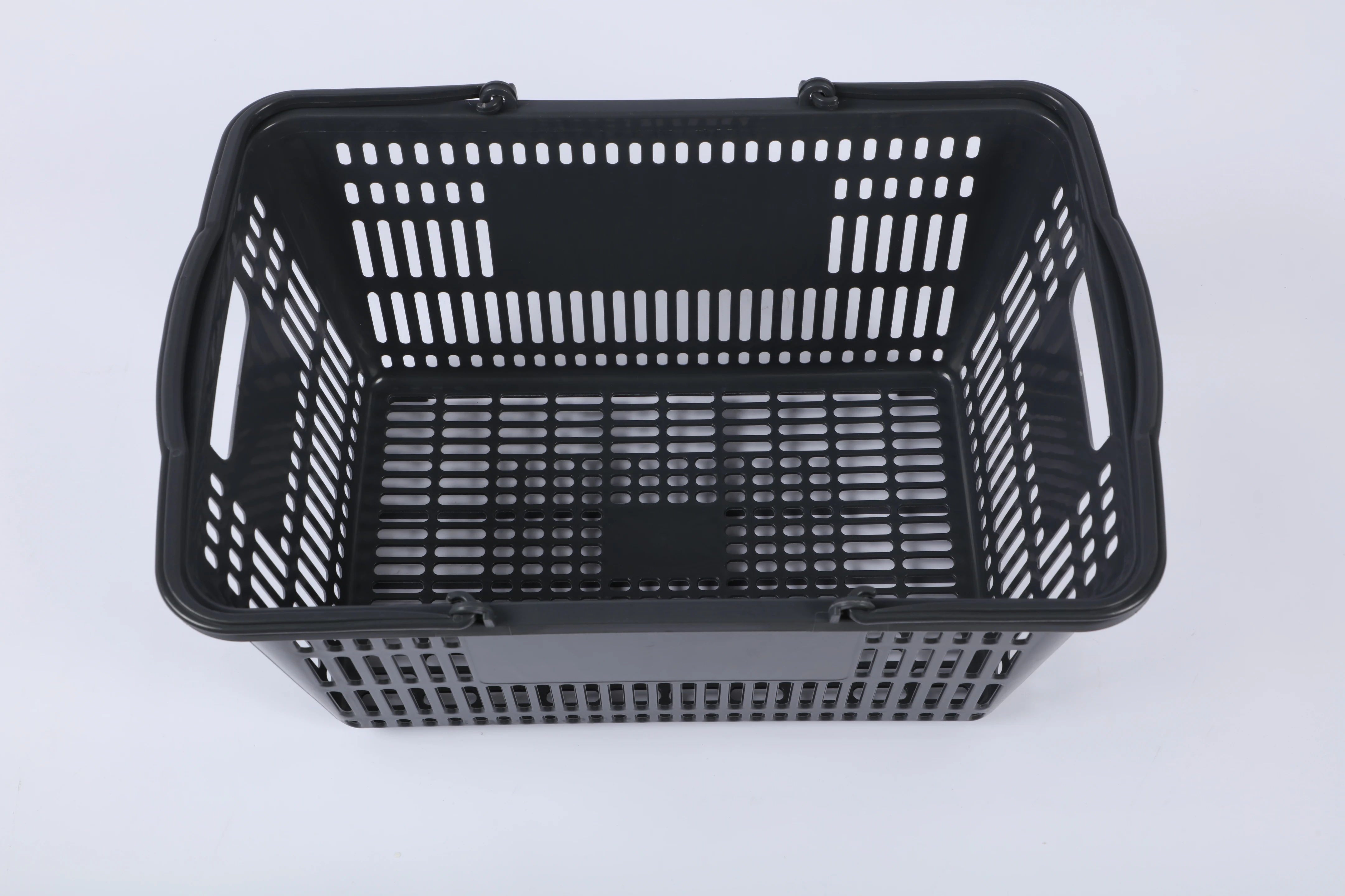 Shop good quality handle  plastic supermarket shopping basket for store