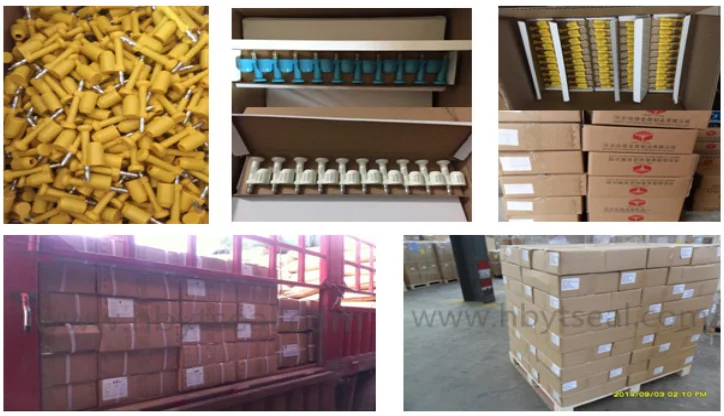 Factory sells at a low price container plastic bolt seal  high quality steel+abs high security bolt seal YT-BS606