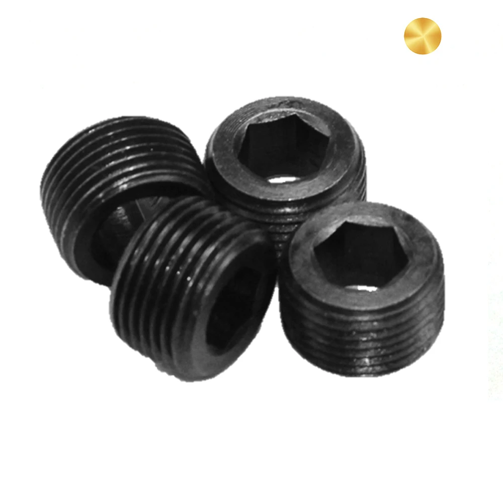 Customized Alloy Steel Black Oxide Through Hole Hollow Hexagon Socket Set Grub Screws with Hole