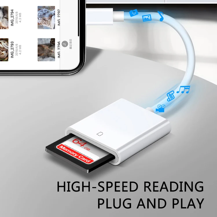 2021 SD Card Reader Mobile Card Reader Adapter Camera SD Card Reader USB OTG Adapter Cable and Mobile Phone Adapter
