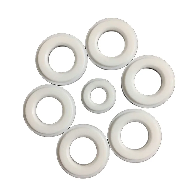 Заводская цена, горячая Распродажа, индивидуальная белая шайба из ПТФЭ, плоская прокладка из ПТФЭ