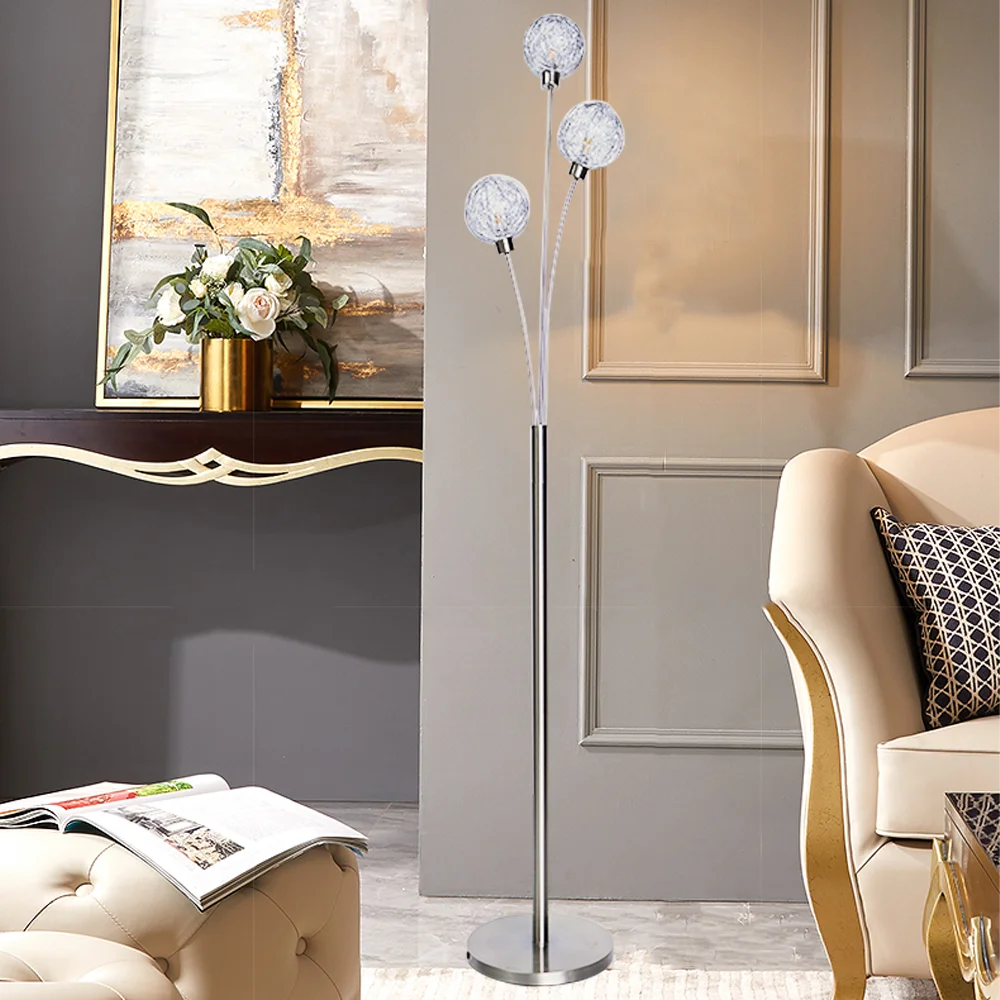 LED Reading And Floor Lamps Standing Lighting Modern For Living Room Modern With 3 Lights