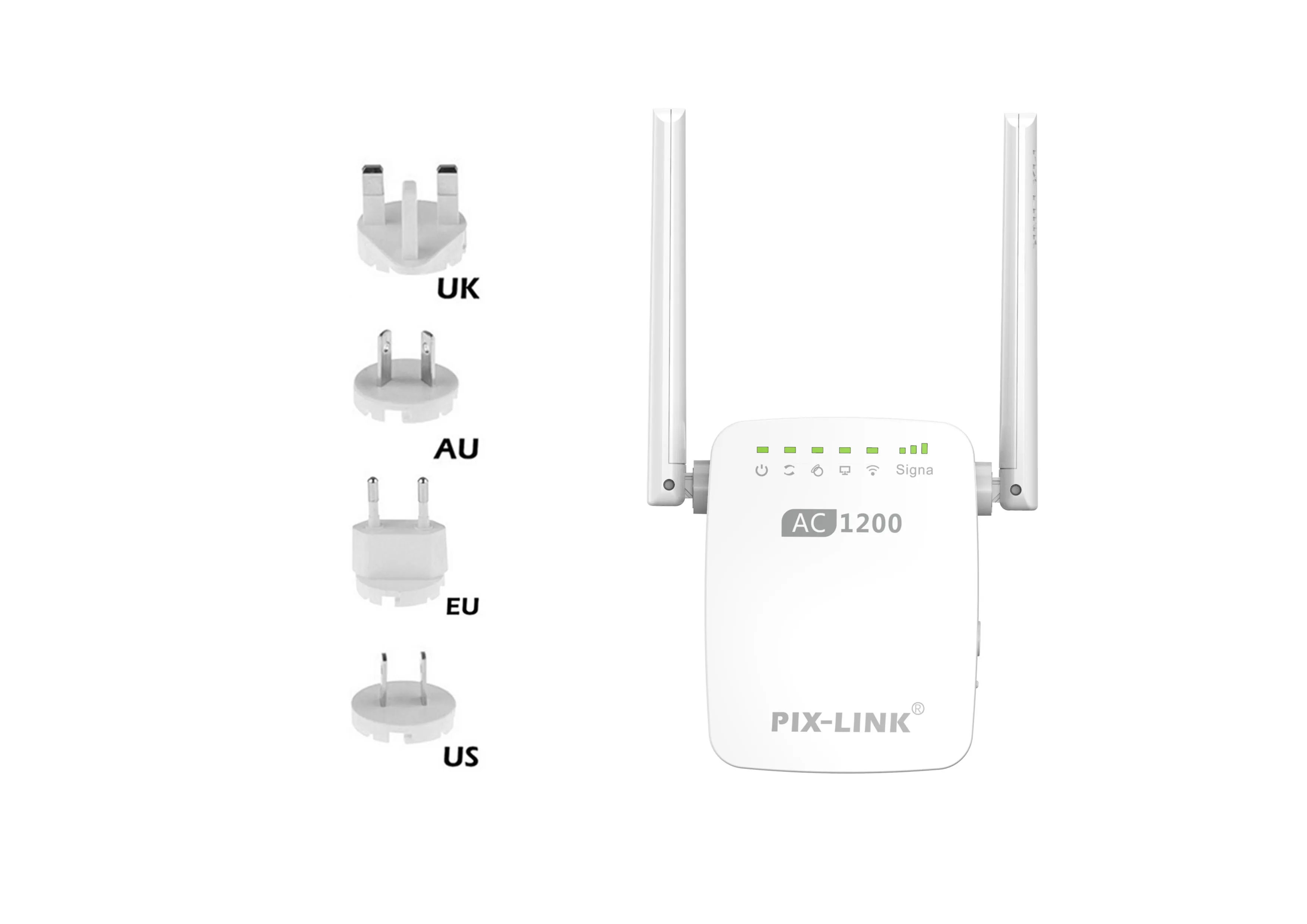  Усилитель Wi-Fi PIX-LINK 1200 Мбит/с Высокоскоростной Беспроводной двухдиапазонный ретранслятор Wi-Fi/AP/маршрутизатор AC12