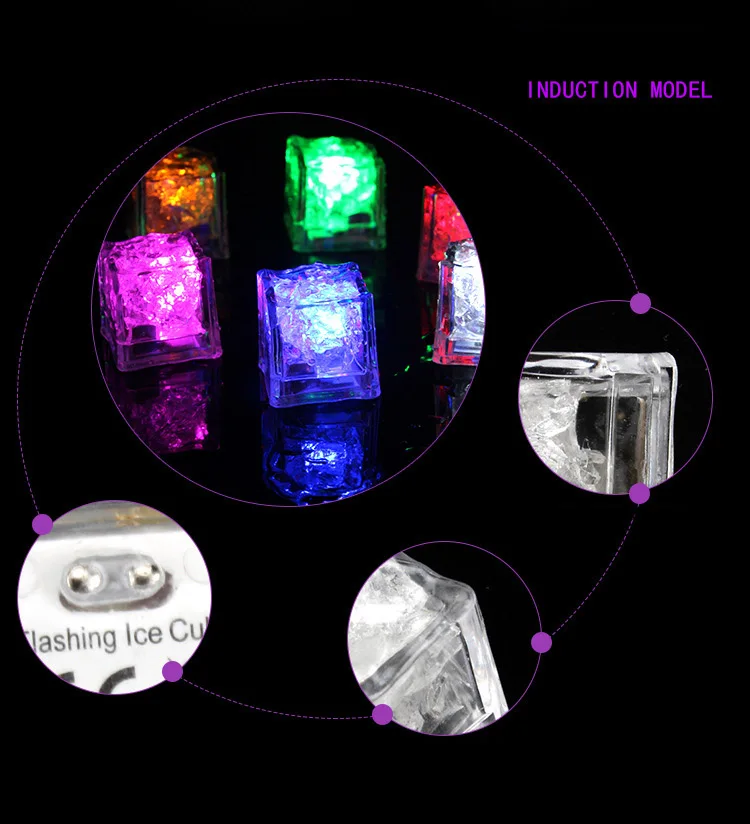 Best LED Glow Ice Cube Fast Slow Flashing LED Lights Glitter Light Up Ice Cube LED Ice Cubes For Party Bar party