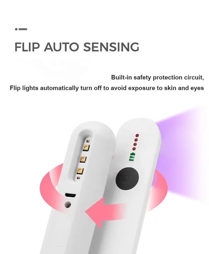 Mini portable deep UVC led sterilizer led Uv hand disinfection lamp
