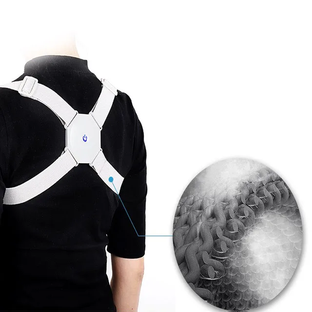 
Adjustable ABS Material charging postural corrector de inteligente upper back brace for clavicle support medical vibration belt 