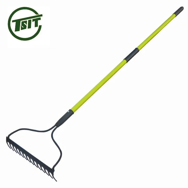 Long fiberglass handle garden steel iron rakes