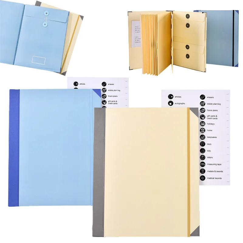 High Quality Customizable File Elastic Band Document Pocket in Case I Go Missing Binder Office Supply