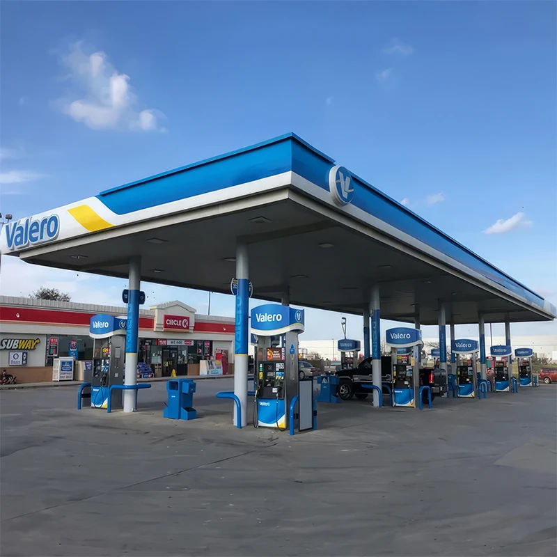 Manufacturer Gas Station  Gasoline Kiosk Aluminum Fuel Filling Station Ceiling Mini Gas Station Pylon Sign For Mall