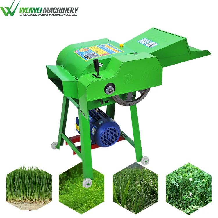 Weiwei factory sales animals feeding Machine grass cutting chaff cutter machine for farm 2.2KW electric