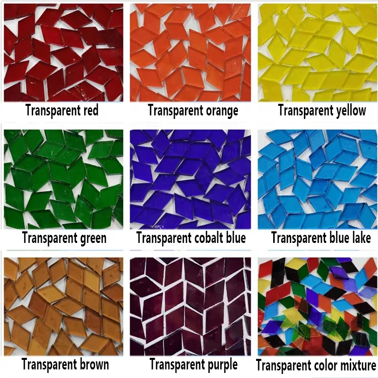 Colorful glass DIY material glass mosaic,handmade DIY mosaic for artisan creation decorative mosaic
