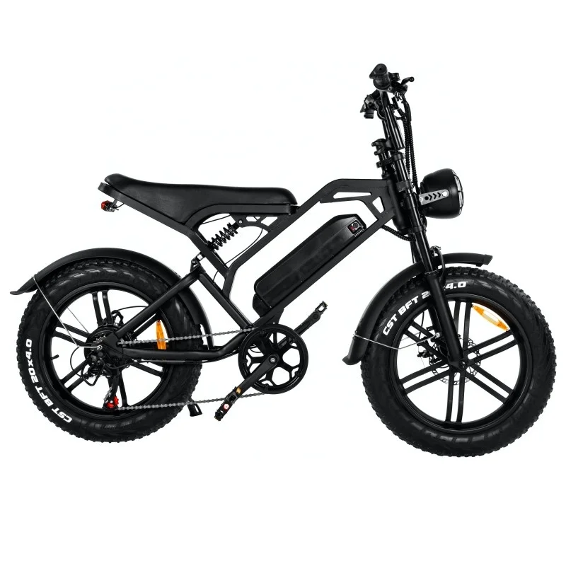 USA Warehouse Free Shipping  48V 15Ah motor bicycle 20*4inch beach cruiser 750W electric dirt bike Retro Electric Bikes For Men