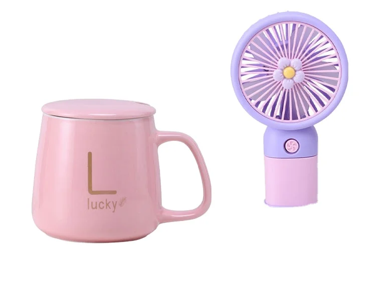 Souvenir Bridesmaid Couple valentine Wedding gift box set for guests Couple marble Mug fan gift set luxury birthday gift box set