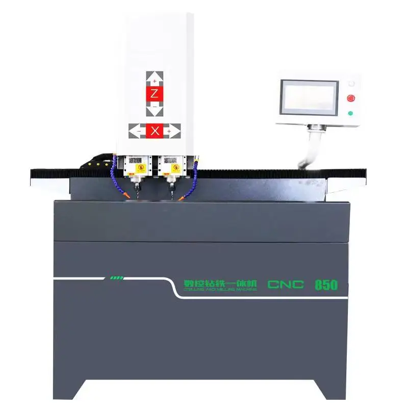 Factory sales fully automatic CNC multi-function aluminum alloy wood three axis drilling and milling machine