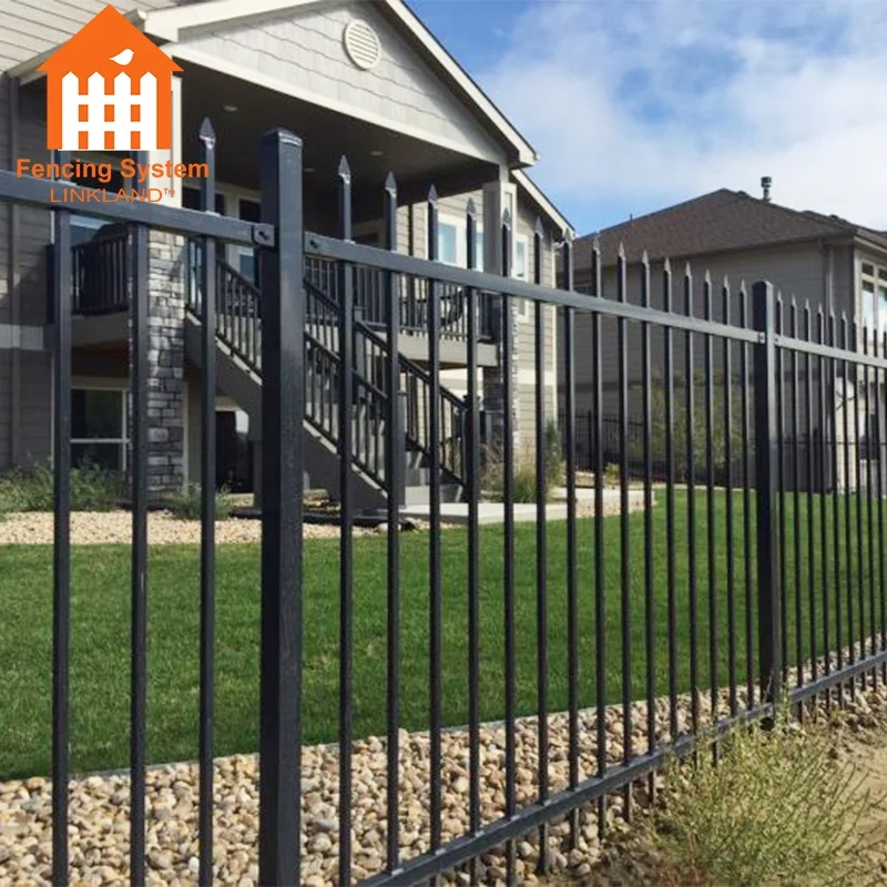 ornamental galvanized wrought iron steel picket fence for garden