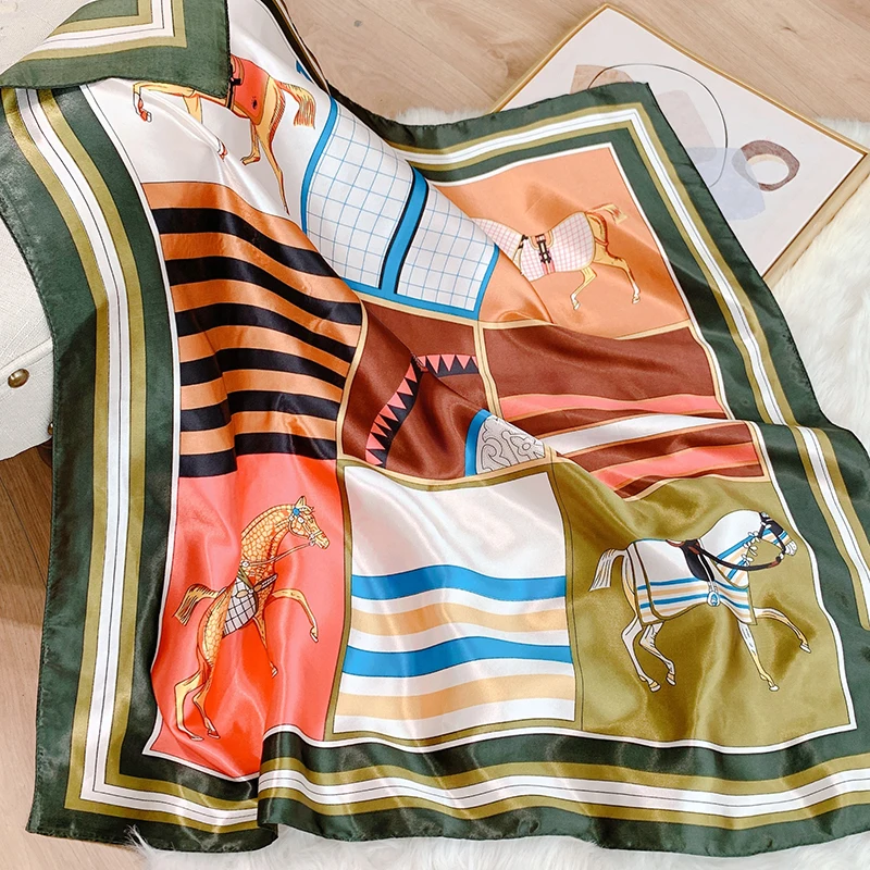 gele men hot 90cm satin square scarf  supplier modern len Scarves shawl gele face