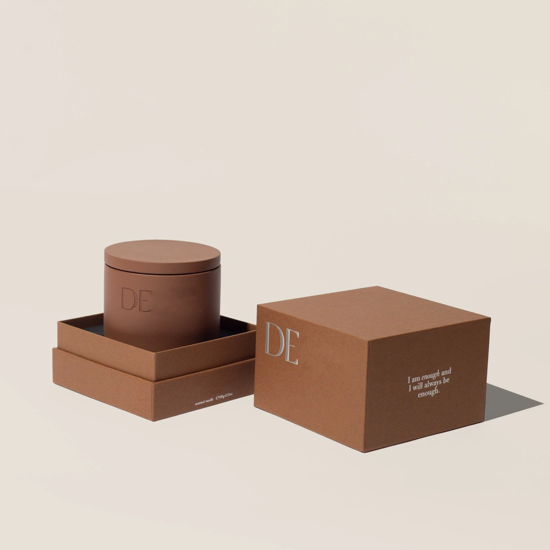 Custom Large Candle Collection Textured Paper Foil Stamping  Embossed Recyclable  Scent Candle Paper Box Lid And Base Box