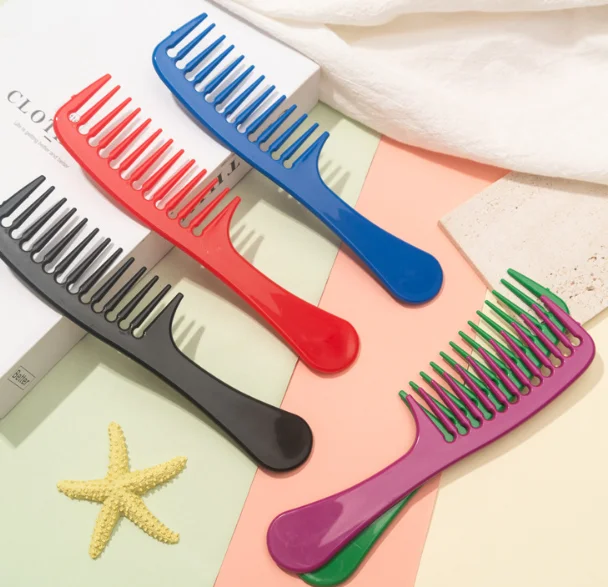 Anti-static hair comb No knot is not easy to break portable household spare ribs comb long hair conditioner plastic comb