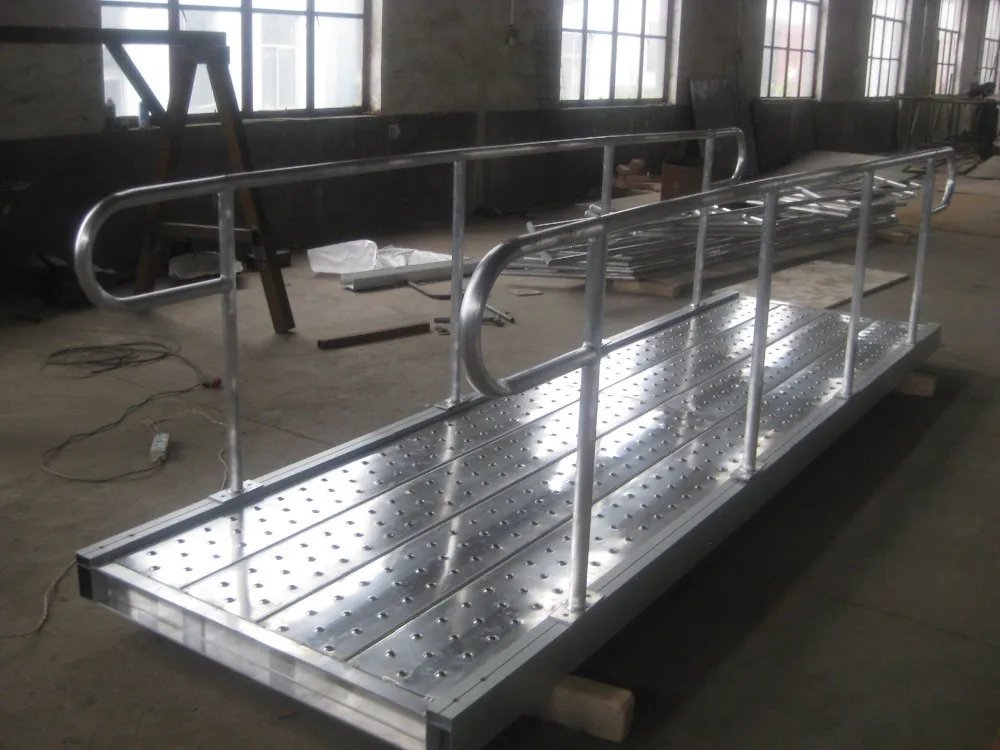 Marine floating pontoon bridge aluminium gangway for floating dock