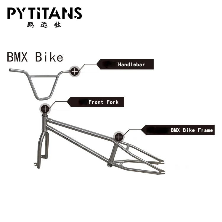 Прямая продажа с завода титановый велосипед BMX велосипедный руль для альпинизма поддержка под заказ от pytitans