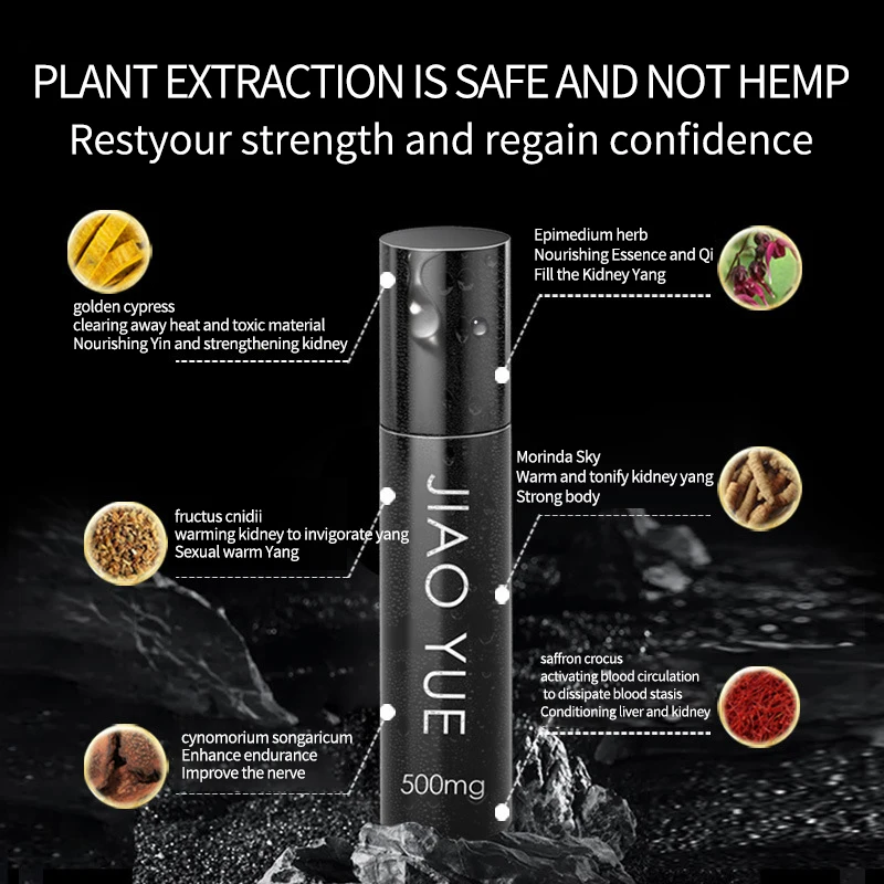 Jiaoyue external use time-extension spray 5ml sex aids male adult sex product delay spray for men delay spray for men vega
