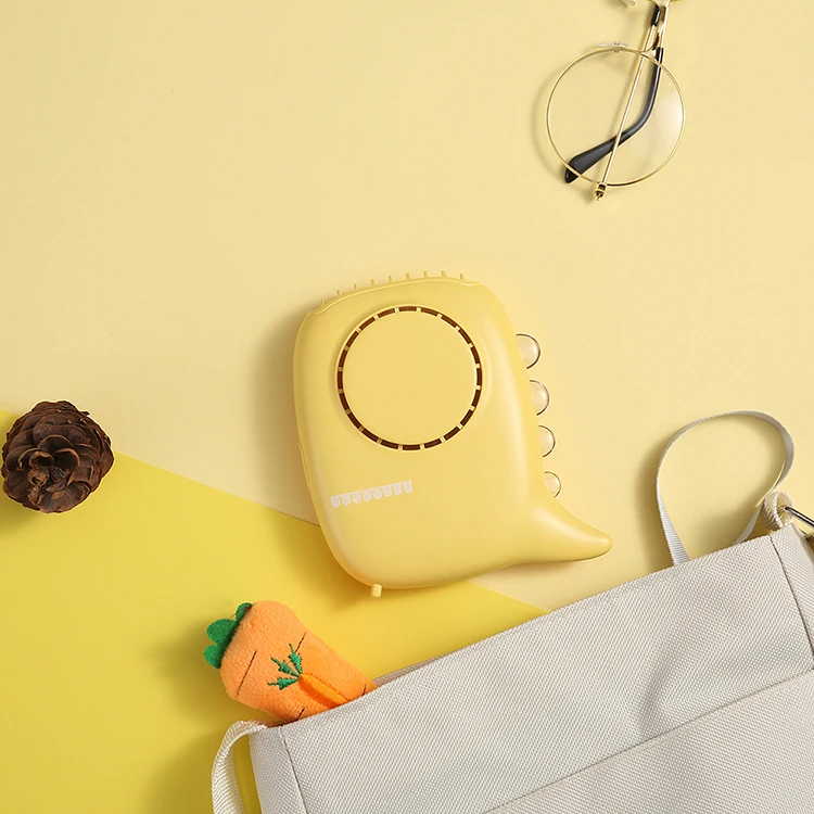 CYNRIN Portable Bladeless Rechargeable Battery Mini LED Air Cooling USB Flexible Goose Neck Fan Kids Neck-Fan Cute With Light