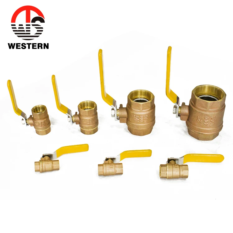 FXF ISO228/1 Thread China manufacturer water oil gas Bronze Color Painted PN20 400 WOG ball valve brass price