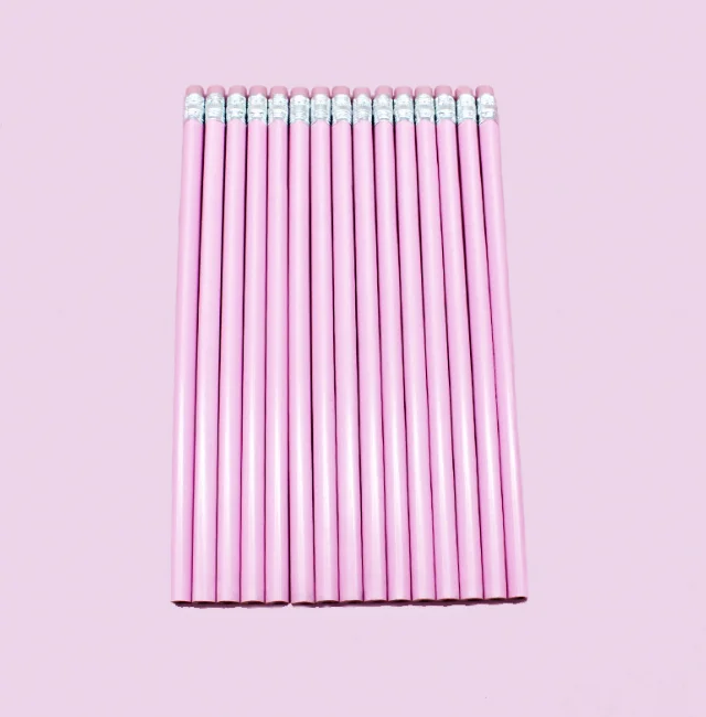 Wholesale Macaron Triangle Rod Sketch Painting Pen School Supplies HB Pencil With Eraser