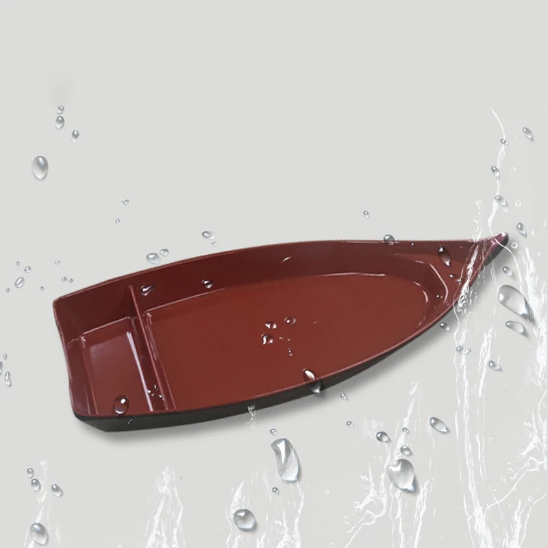 Variety Color Dishes Ship Type Food Plates Stackable Melamine Boat Sushi Tray Container