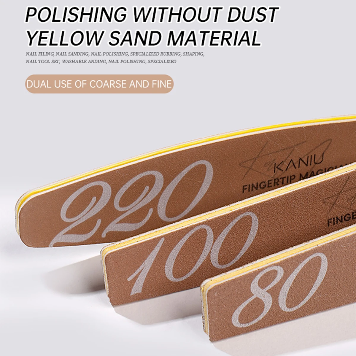Customized Logo OEM durable Large particle Nail File 100/180 Grit Nail Tools polishing manicure sand Nail salon only