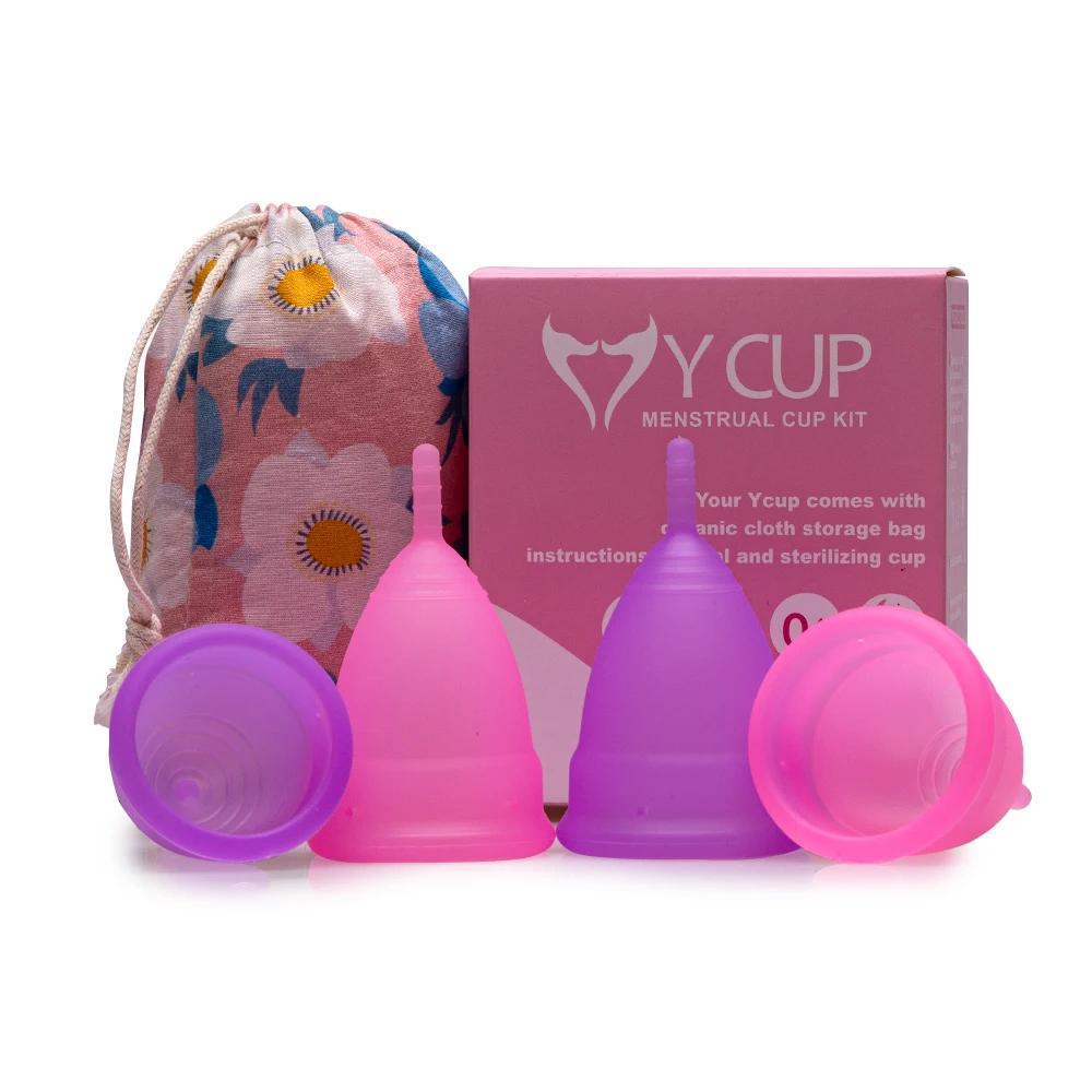 Silicone Menstrual Sterilizer Cup and Clean Menstrual Cup Sterilizer Case Folding Menstrual Cup