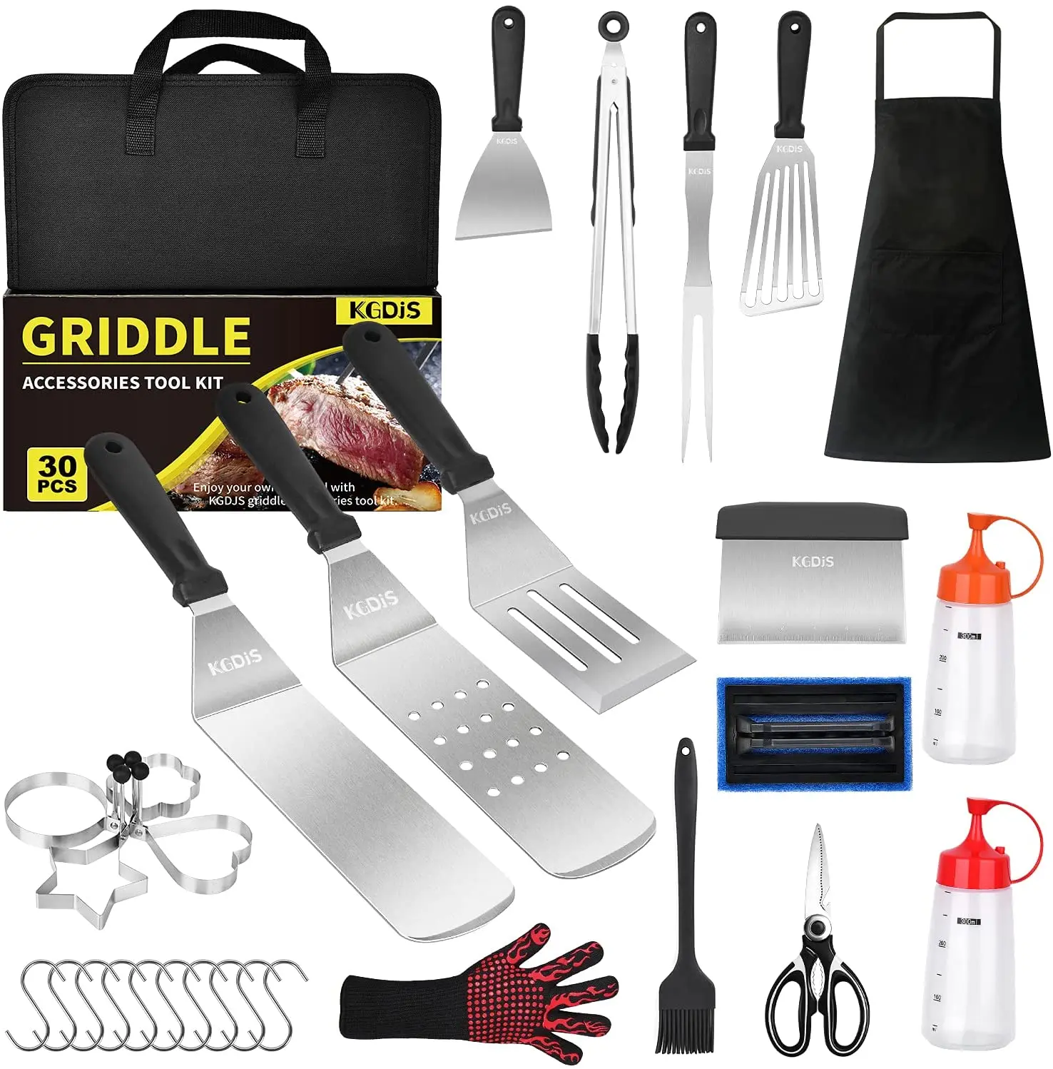 Griddle Accessories Upgrade Flat Top Grill Accessories Set for Blackstone Griddle Cleaning Kit Carry Bag for Grill