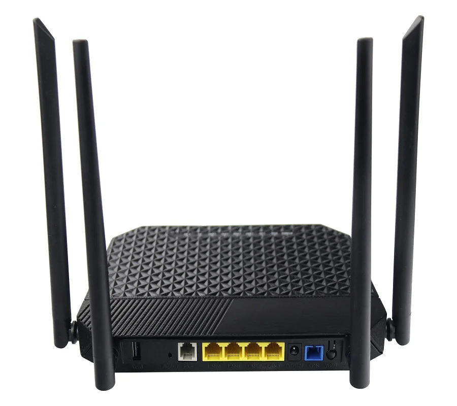Factory Price Hot Sell GEPON ONU 4GE 2VOIP Dual WiFi(5G&2.4G) XPON ONU onu gpon wifi