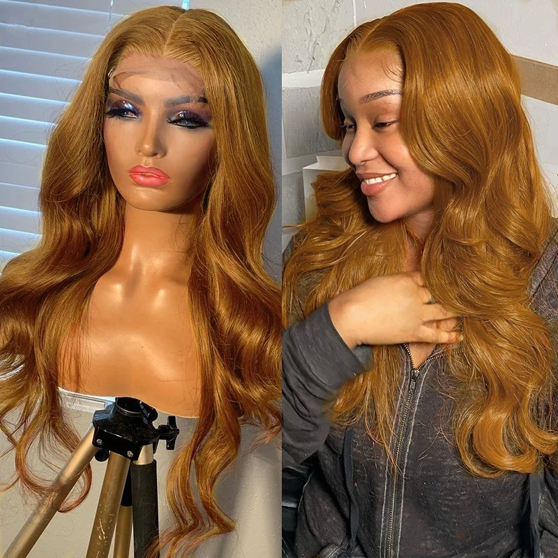 Hot Sale T1B/27 Honey Blonde Piano Color Lace Front Human Hair Wigs,180% Transparent Highlight Long Ombre Wig Vendors