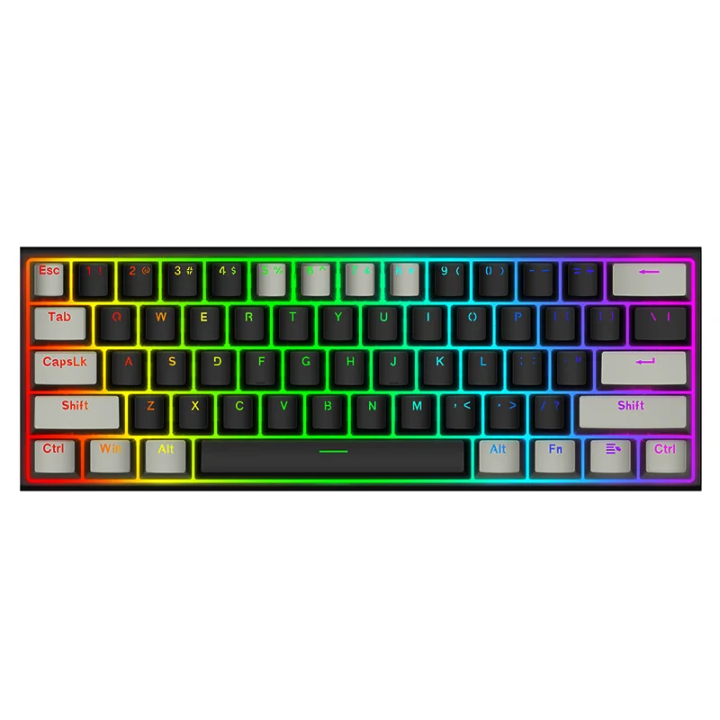 E-yooso 60% hot swap  mechanical keyboard 2.4G BT portable RGB backlight  wireless  gaming keyboards