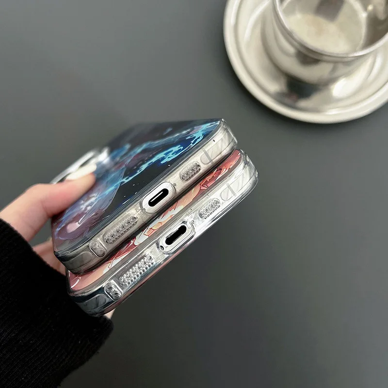 Cartoon Anime One Pieces Luffy Zoro Phone Cases for iPhone XR 11 12 13 14 15 16 Pro MAX Plus IMD Shockproof Mobile Phone Covers