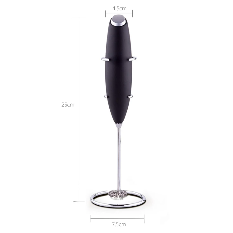 Hot sale Electric Handheld Battery Milk Frother  made of 304  Stainless Steel with stainless steel stand