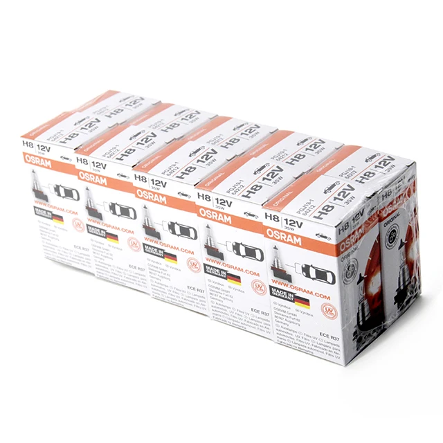 OSRAM H8 64212 12V 55W  PGJ19-1 Halogen bulbs made in Germany original Auto lamp