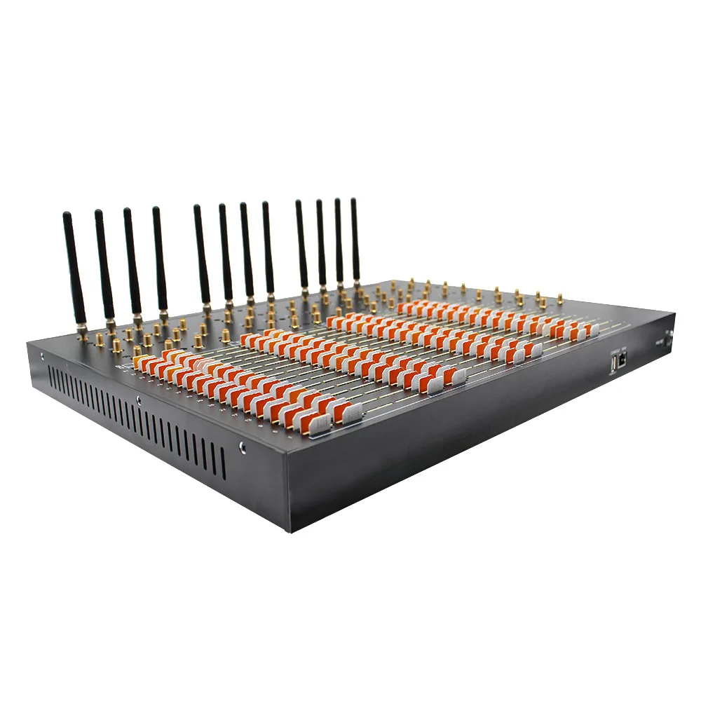 WCDMA 3G 64 Ports 256 Sim Slots SMPP HTTP Sms Gateway Send  Receive Verify Short Code Machine