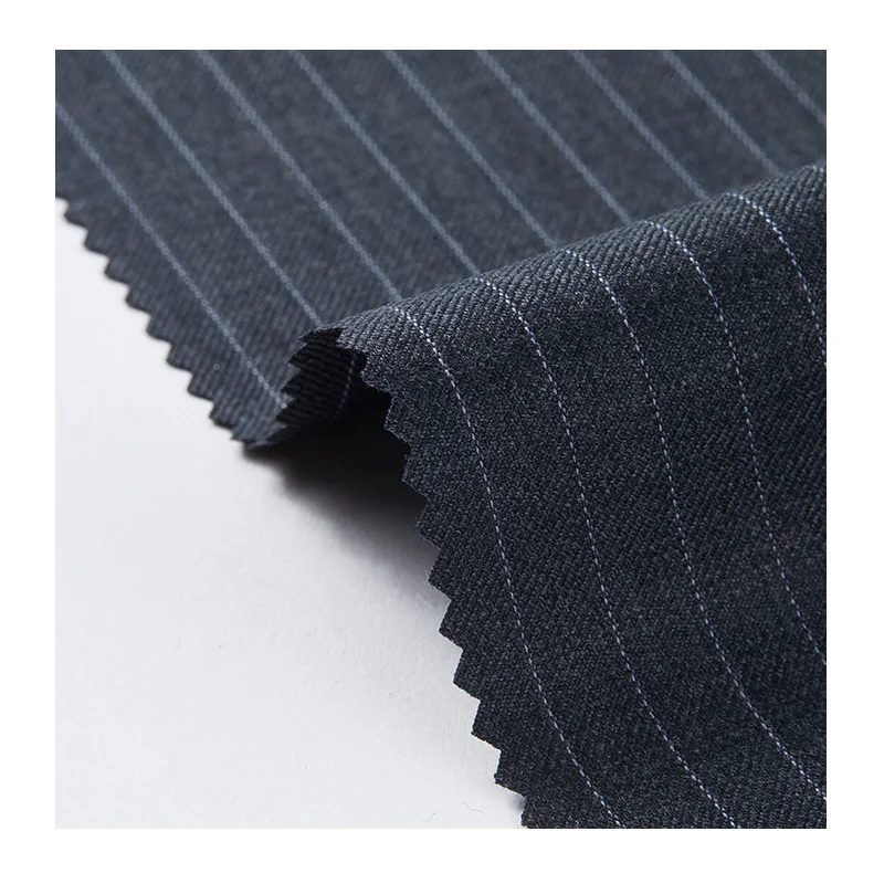 Advanced high quality sell 100% wool stripe fabric for comfortable jackets/uniforms