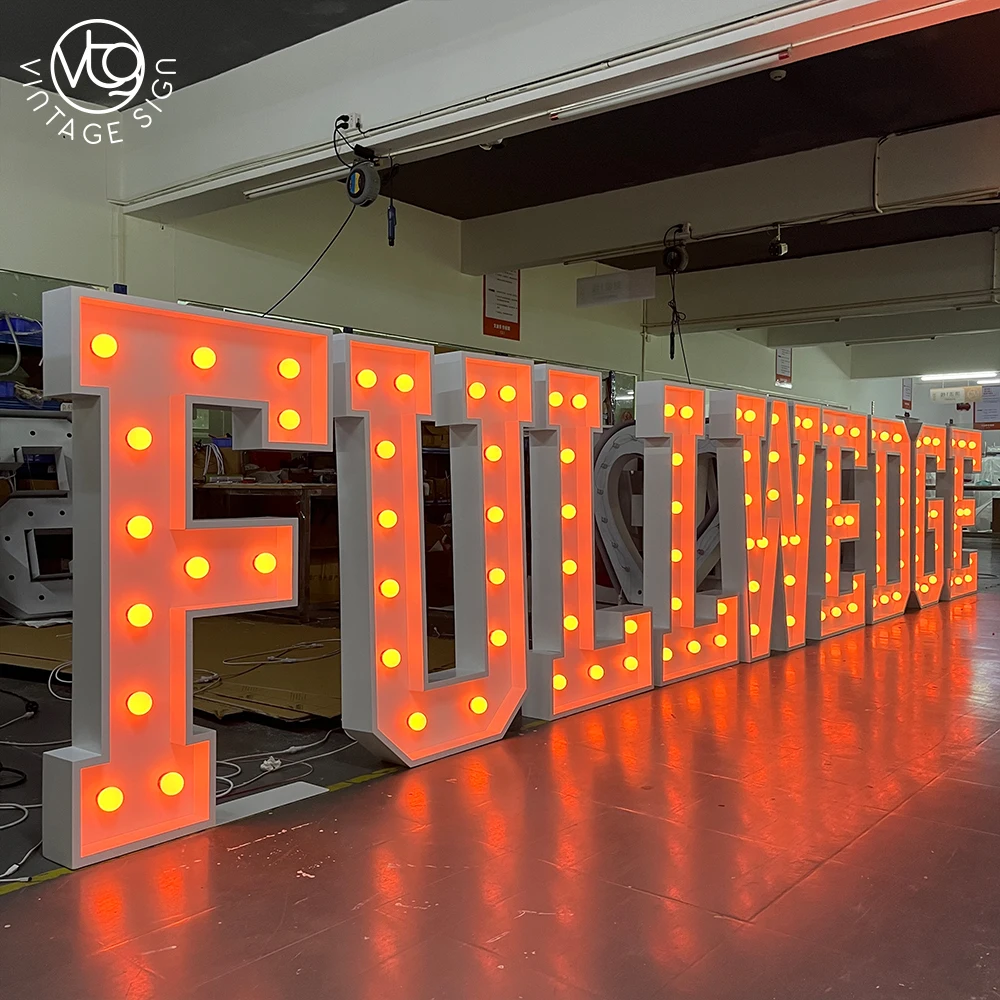 4ft RGB Marquee Letter Sign Metal Wedding Marquee Letters With Factory Prices
