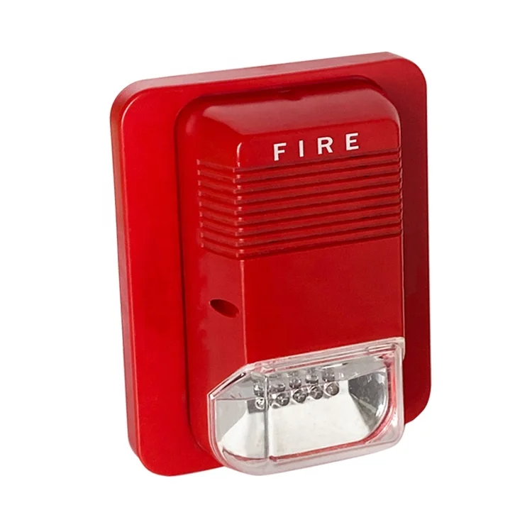 Fire Strobe Siren with LED Light Horn Strobe Sounder 12V/24V Fire Alarm Siren Speaker Fire Alarm System Accessories