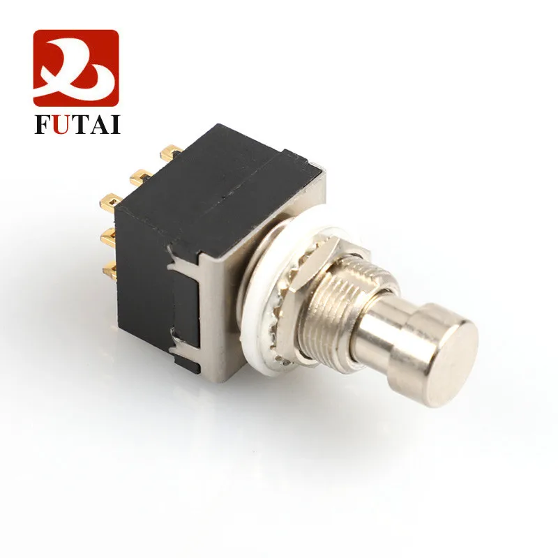 ON ON Latching Push Button Switch  3PDT Foot Switches Guitar Effect Stomp Pedal 9 Pins