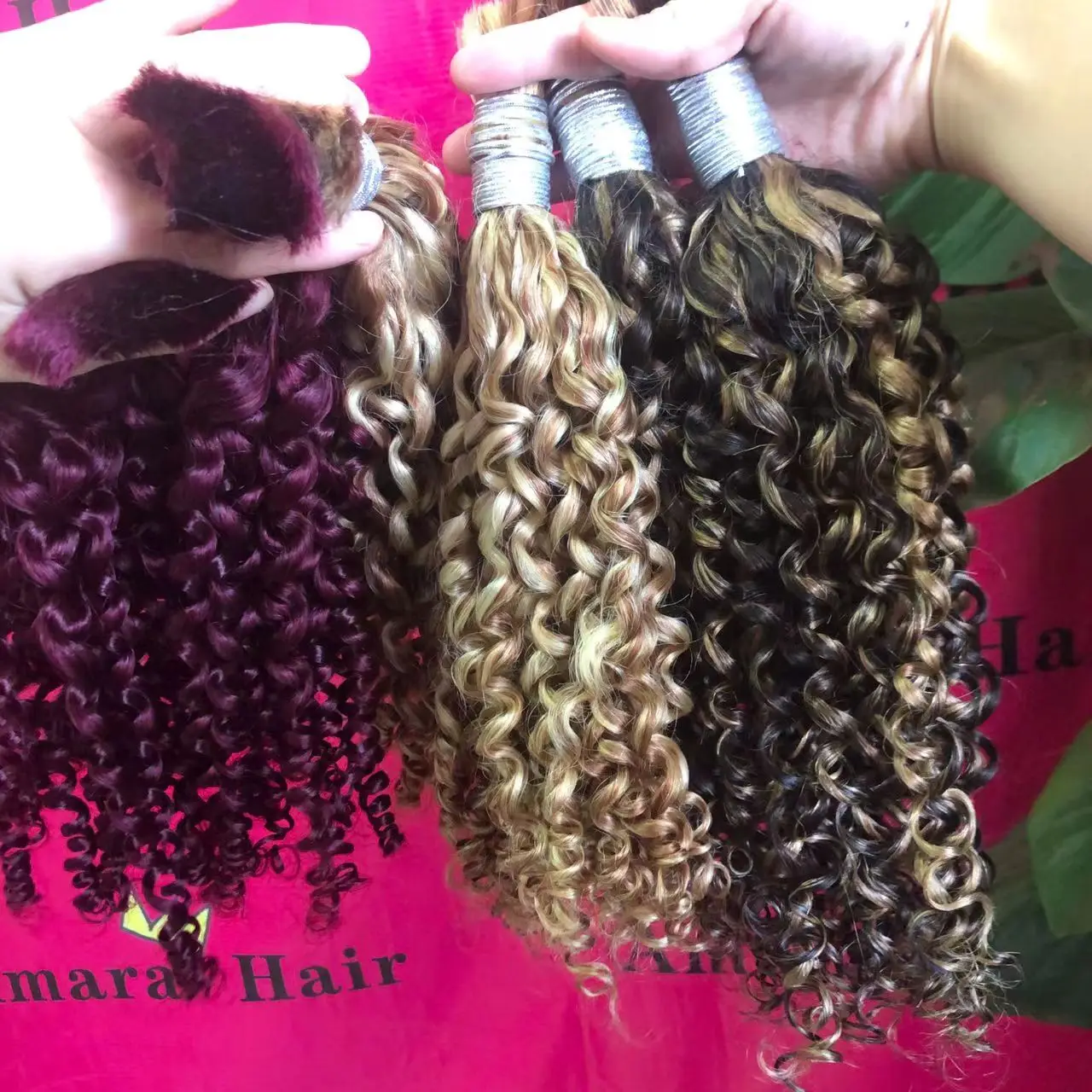 Amara hot selling bulk human hair for afro kinky bulk human hair for braiding raw indian hair bulk unprocessed in india in stock