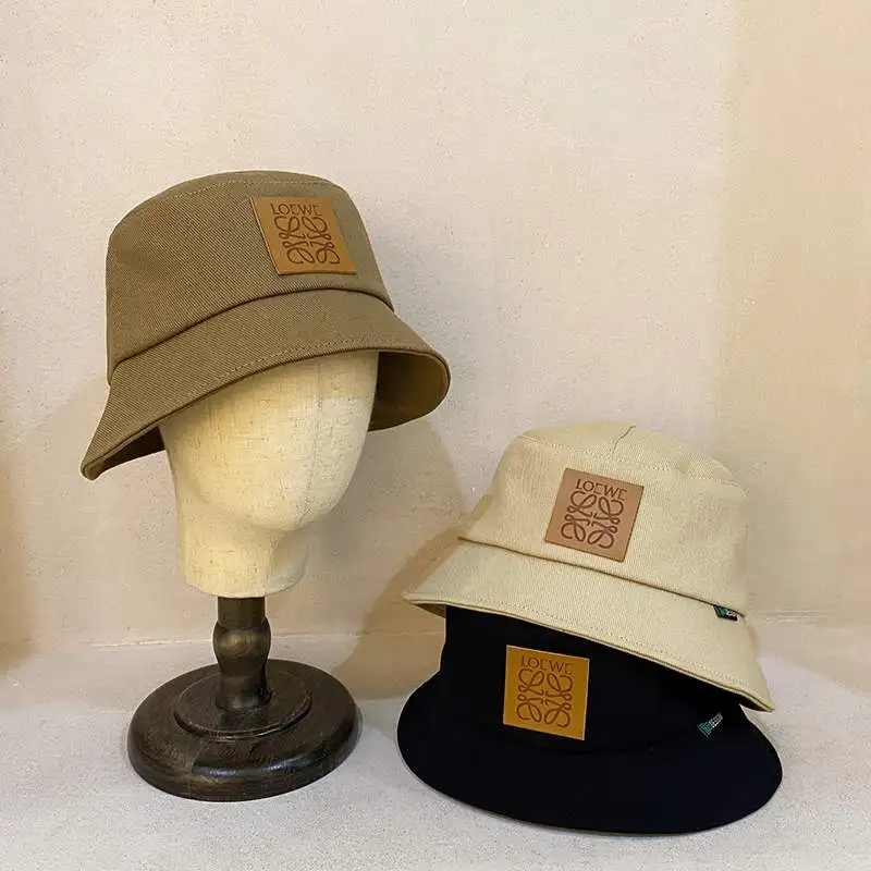 Hot Sale Pu Leather Bucket Hat With Leather Patch Custom Wholesale Fishing Hat for Man and Woman