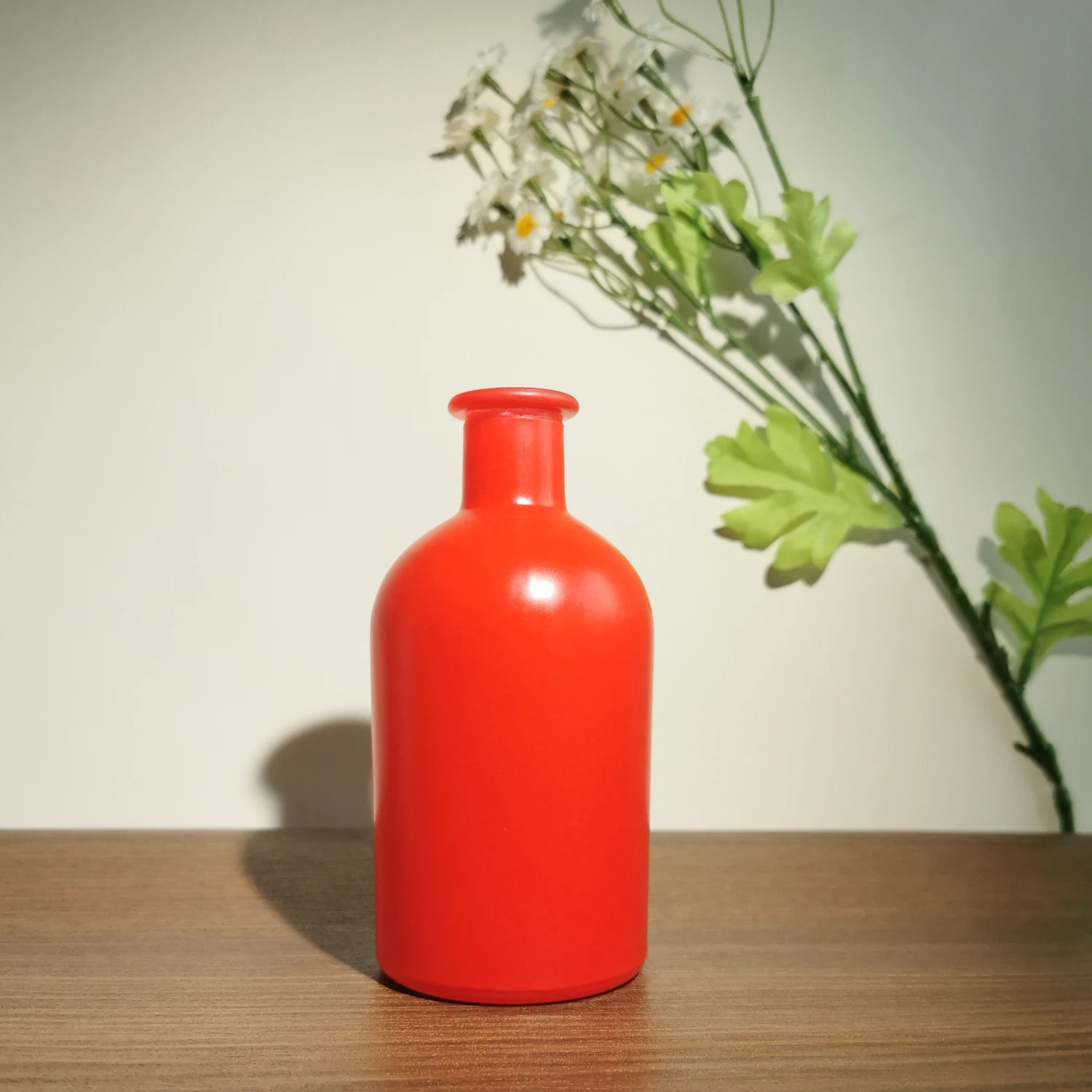 Custom Matte Black Red White Empty 250ML Gin Wine Rum Vodka Whiskey Spirit Liquor glass Bottle With Label