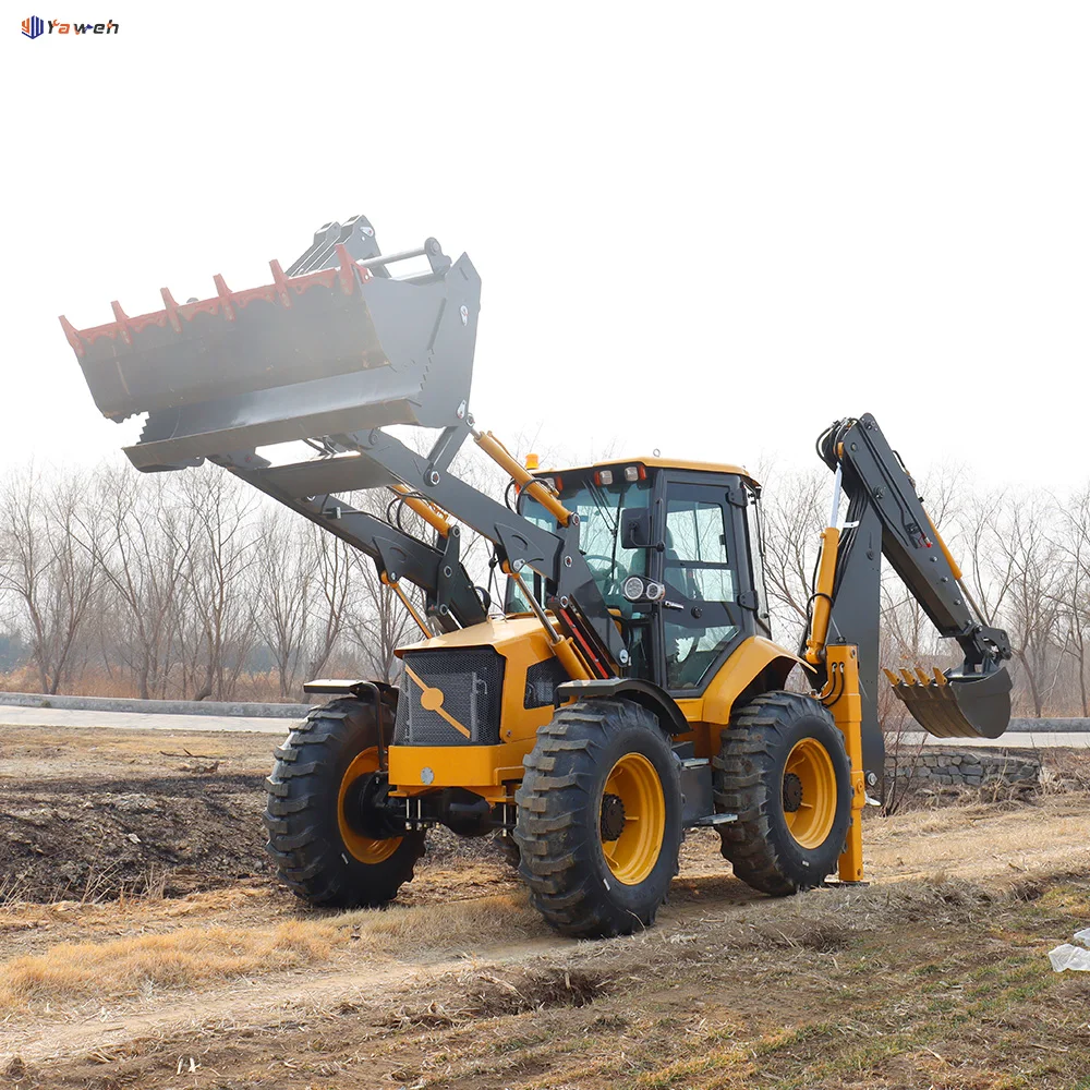 Yaweh 4CX китайский передний колесный 4x4 Компактный трактор мини jcb Экскаватор-погрузчик для продажи по цене