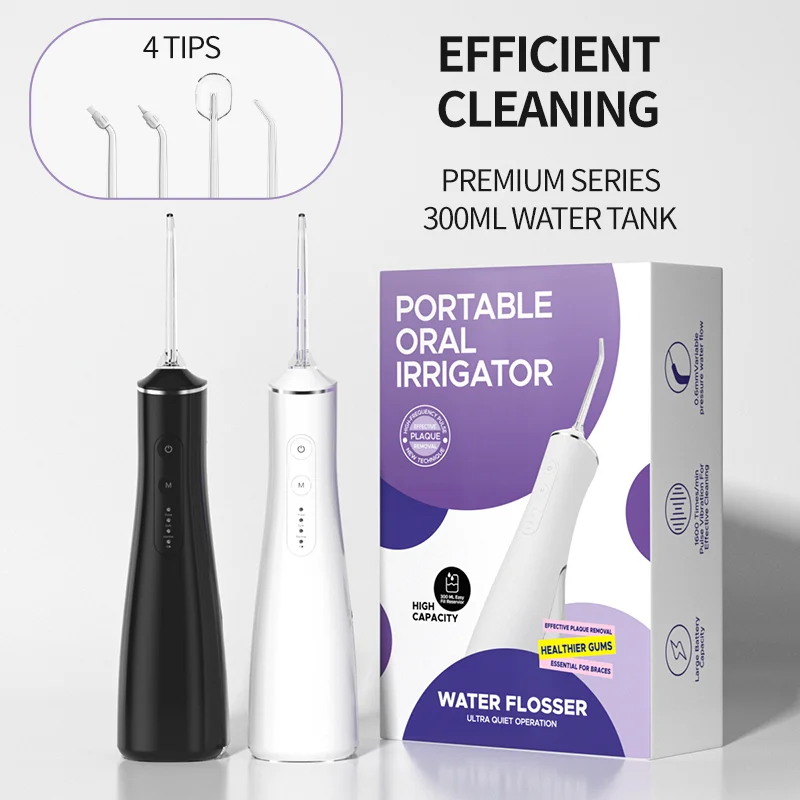 Oral Irrigator 300ml electric water tooth flosser Oral Irrigator Teeth Cleaner teeth Oral care Dental care Portable Rechargeable