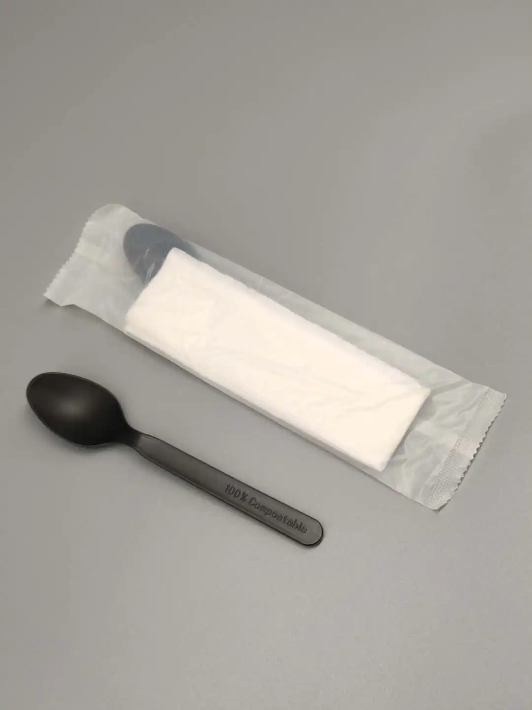 
GreenWorks Eco-friendly disposable flatware spoon Durable plastic chinese soup spoon 