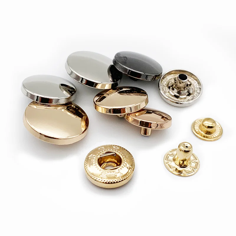 Оптовая продажа на заказ, высококачественная металлическая защелкивающаяся кнопка для покрытия куртки с изогнутой поверхностью